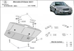 Scut Protection Mercedes E-Classe W211, 2002-2008 - Acél Motorvédő lemez