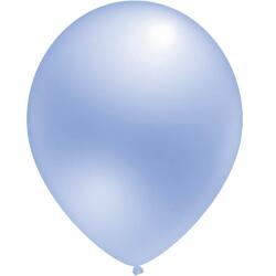 Balloons4party Set 100 baloane latex metalizat albastru deschis 13 cm