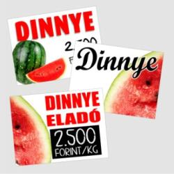  Dinnye eladó tábla matrica többféle méretben és kiszerelésben kitölthető, változtatható árjelzővel