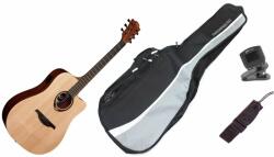 LÂG GUITARS T70DCE deluxe Standard SET Natural Satin Chitară electro-acustică Dreadnought