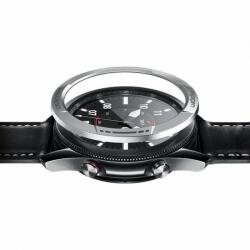 Spigen Protectie din aluminiu Spigen Chrono Shield silver pentru Samsung Galaxy Watch 3 45mm negru
