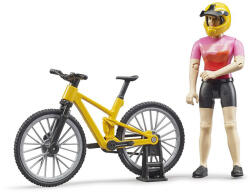 BRUDER - Figurina Ciclista Cu Bicicleta De Munte (br63111) - bekid Figurina