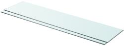 vidaXL Rafturi, 2 buc. , 90 x 20 cm, panouri sticlă transparentă (3051579) Raft