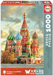 Educa Puzzle St Basil's Cathedral Moscow Educa cu 1000 piese şi lipici Fix de la 11 ani (EDU17998)