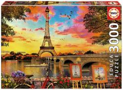 Educa Puzzle Sunset in Paris Educa 3000 piese de la 11 ani (EDU17675) Puzzle
