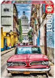Educa Puzzle Genuine Vintage car in old Havana Educa 1000 de piese de la 12 ani (EDU16754) Puzzle