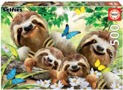 Educa Puzzle Sloth Family Selfie Educa 500 piese și lipici Fix puzzle de la 11 ani (EDU18450) Puzzle