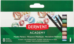 Derwent Carioci metalizate DERWENT Academy Metallic, 8 culori/set