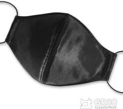 GR80 Fekete selyem maszk (szájmaszk / arcmaszk), szűrőbetéttel
