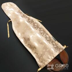 GR80 Arany, jacquard selyem brokát, rózsás, elegáns hegedű védőhuzat 4/4-es és 3/4-es hegedűhöz
