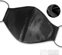 GR80 Kívül-belül selyem maszk (szájmaszk / arcmaszk), szűrőbetéttel - fekete