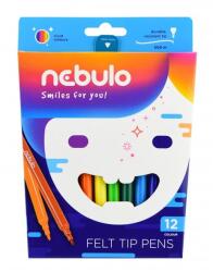 Nebulo vízbázisú 12db-os vegyes színű filctoll készlet (NFT-1-12) - bestbyte