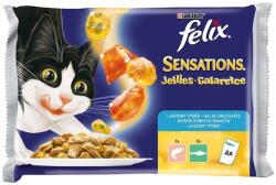 FELIX Sensations - Halas válogatás aszpikban (Lazac és tőkehal) 4 x 85 g 0.34 kg