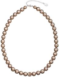 Swarovski elements Colier maro-bronz din perle cu elemente Swarovski 2011.3