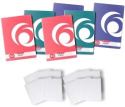 Herlitz Pachet 5 caiete + coperti A5, 80 file, 70g/mp, matematica, Rainbow Herlitz PCKHZ9480800COP (PCKHZ9480800COP)