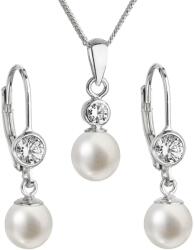 Pavona Set alb din perle cu elemente Swarovski 29006.1 alb