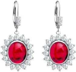 Preciosa Cercei roșii din argint cu cristal ceh Preciosa Camellia 6107 63