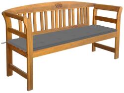 vidaXL Bancă de grădină cu pernă, 157 cm, lemn masiv de acacia (3064267)