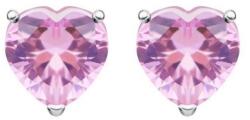 Preciosa Cercei roz din argint în formă de inimă cu zirconiu cubic Preciosa Cher 5237 69