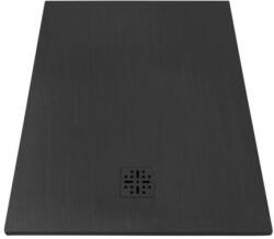 MARMY Basalto 70x100 zuhanytálca Cavalli Black 808109701054 +ajándék szifon (80 8109 70 10 54)