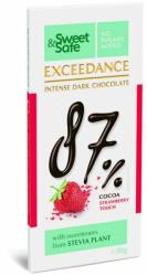Sly Nutritia Ciocolata neagra intensa 87% cacao, cu capsuni, fara zaharuri adaugate - 90 g
