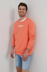 Levi's pamut melegítőfelső narancssárga, férfi, nyomott mintás - narancssárga XS - answear - 17 990 Ft