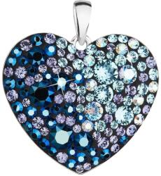 Swarovski elements Pandantiv albastru din argint în formă de inimă cu cristale Swarovski 34243.3