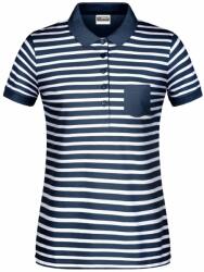 Daiber Tricou polo cu dungi pentru femei 8029 - Albastru închis / albă | 2XL (8029-1781756)