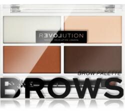  Revolution Relove Colour Cult paletta a szemöldök sminkeléséhez árnyalat Medium 3, 2 g