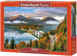 Castorland Puzzle Castorland din 500 de piese - Sunrise over Sylvenstein Lake, Germany (B-53353)