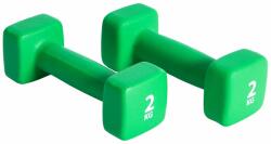 Pure2improve Set de gantere, verde, 2 x 2 kg, neopren P2I201400 (427689)