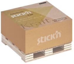 STICK N Stick`N KraftCube 76x76 mm 400 lap barna öntapadó natúr újrahasznosított jegyzettömb (21816) - bestbyte