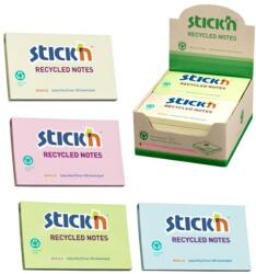 STICK N Stick`N 78x127mm újrahasznosított 100 lap 12tömb/cs jegyzettömb (21435) - bestbyte