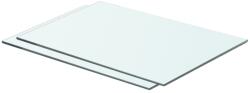 vidaXL Rafturi, 2 buc. , 50 x 30 cm, panouri sticlă transparentă (3051561) Raft