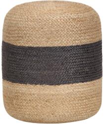 vidaXL Taburet lucrat manual, gri închis, 40 x 45 cm, iută (248078) Canapea