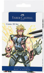 Faber Set arta si grafica FABER-CASTELL Pitt Artist Pen Comic 3D, 11 piese, FC267191