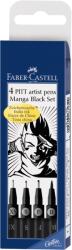 Faber-Castell Marker cerneala negru FABER-CASTELL Pitt Artist Pen, 4 buc/set, FC167132