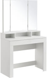 Juskys - Hohenwestedt Fésülködőasztal Marla háromas tükörrel, fehér színben, szék nélkül