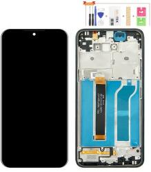  NBA001LCD101301 LG Q51 fekete LCD kijelző érintővel kerettel előlap (NBA001LCD101301)