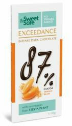 Sly Nutritia Ciocolata neagra intensa 87% cacao, cu portocale, fara zaharuri adaugate - 90 g