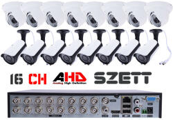  ZEXI 16 kamerás 2.0 MegaPixel, AHD rendszer dome / csőkamerákkal