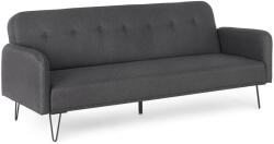 Bizzotto Canapea extensibila cu tapiterie neagra textil si picioare fier negru Bridjet 200 cm x 82 cm x 81 cm x 43 h1 x 59 h2 (0735213) Canapea