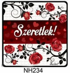  Hűtőmágnes-Szeretlek, sok rózsa - Szerelmes ajándék - Valentin napi ajándék (NH234)
