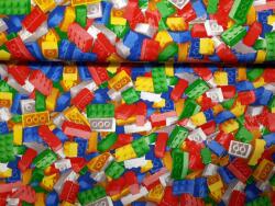 LONETA Lakástextil LEGO minták 140 cm széles