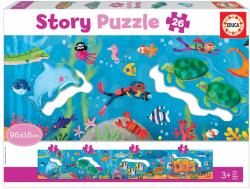 Educa Puzzle pentru cei mici Story Underwater World Educa poveste despre lumea subacvatică 26 piese de la 3 ani (EDU18902)