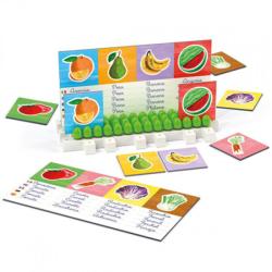 Quercetti Montessori Zöldségek és gyümölcsök idegen nyelvű oktató játék 3db-os játékszett (10613)