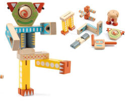DJECO Robotos építő - fa építőjáték - Ze Elasorobot DJ06435 (6435)