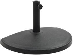 vidaXL Suport umbrelă de soare, negru, 15 kg, polirășină, semi-rotund (45199) - comfy