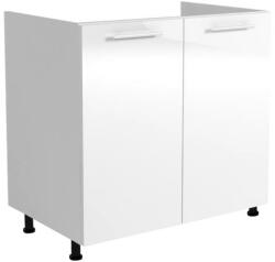 Halmar Vento dk-80/82 mosogató szekrény magasfényű fehér - sprintbutor