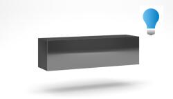 Wipmeble VIVO 03 függő szekrény + LED fekete/fekete fényes - sprintbutor